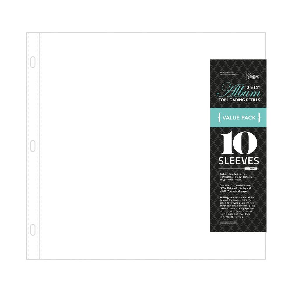 Couture Creations 12x12 Top-Loading Album Refills - 10 pack - CO725399