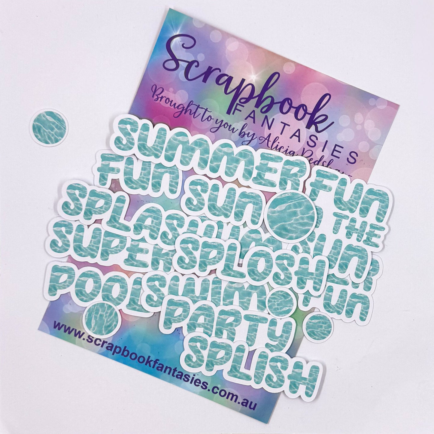 Beach Fun Colour-Cuts - Pool Words 3 (17 pieces) 20639