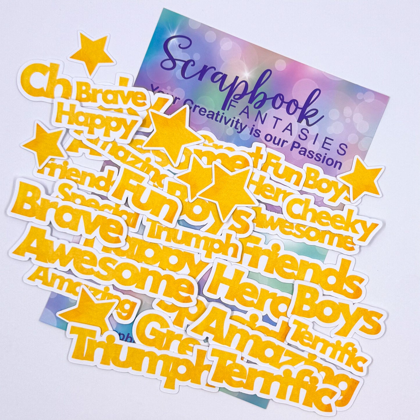 Boysome 2 Words Colour-Cuts - Yellow (35 pieces) 20684