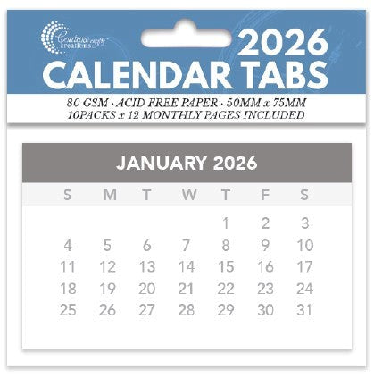 Couture Creations 2026 Calendar Tabs - 10 pads of 12 months - CO729454