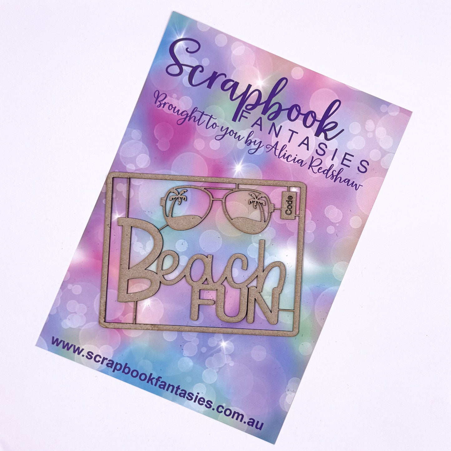 Chippie-Cuts Grey 1.2mm Chipboard 2.75"x3.5" - Beach Fun (2 pieces) C1001