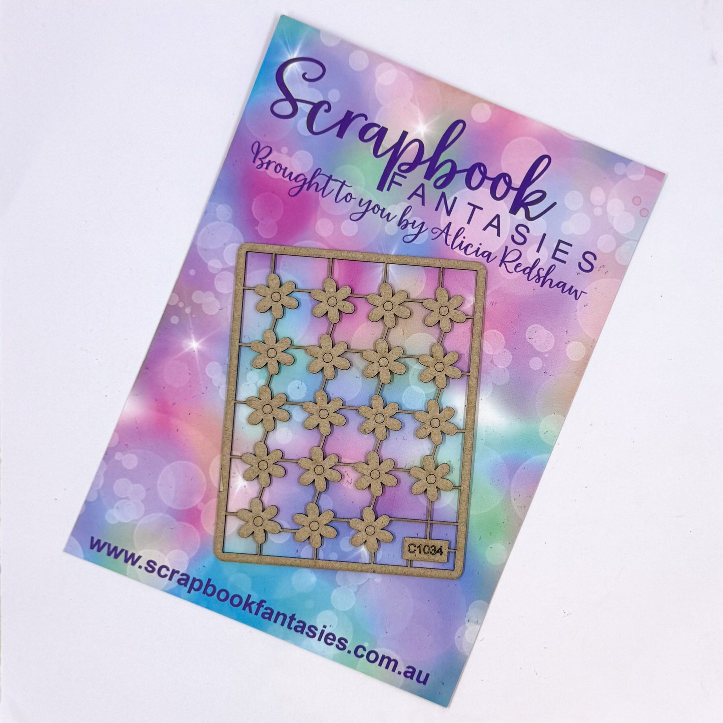 Chippie-Cuts Grey 1.2mm Chipboard 2.75"x3.5" - Flowers (19 pieces) C1034