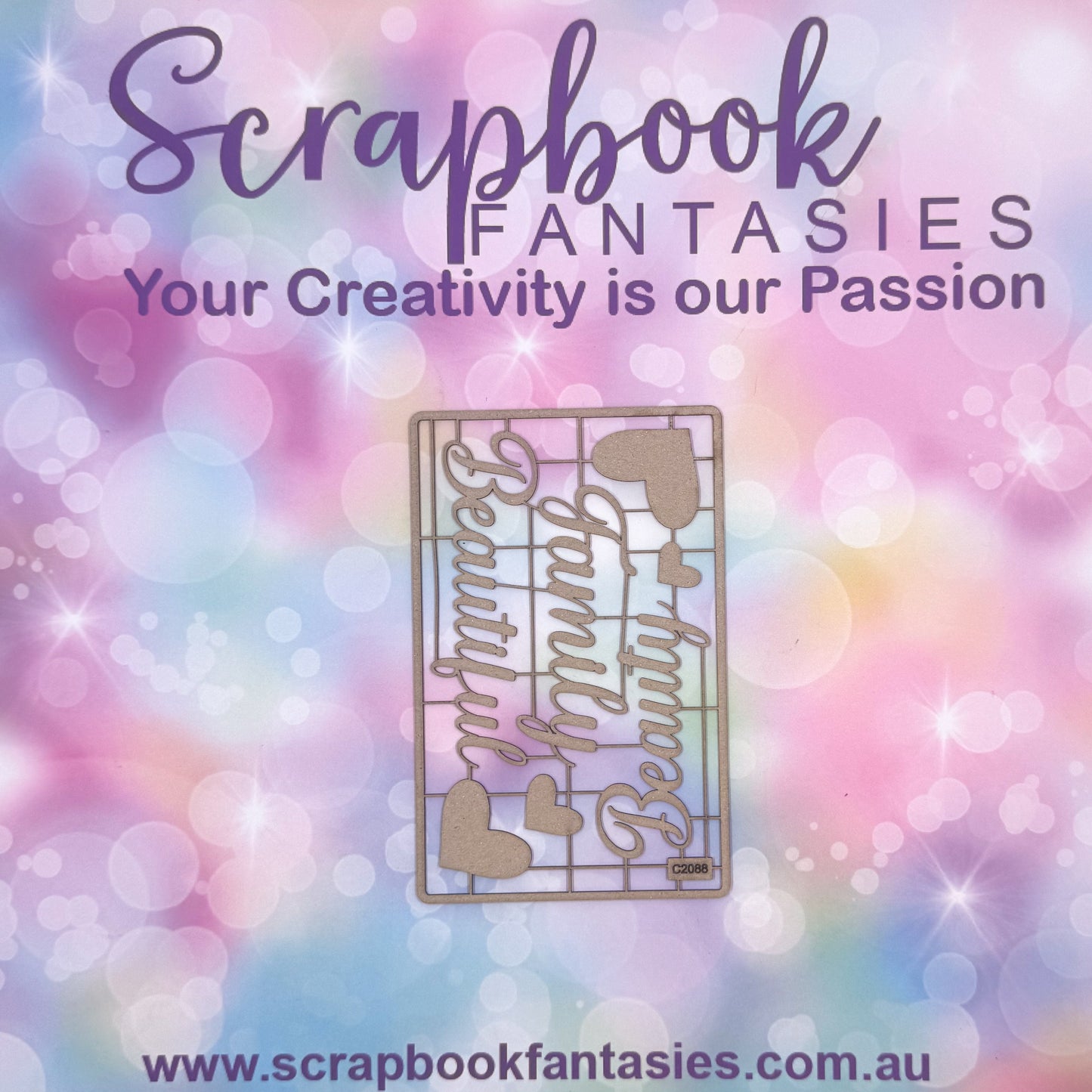 Chippie-Cuts Grey 1.2mm Chipboard 3.5"x5.5" - Beauty (7 pieces) C2088