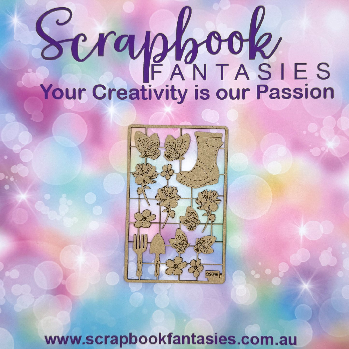 Chippie-Cuts Grey 1.2mm Chipboard 3.5"x5.5" - Gardening (15 pieces) C2048