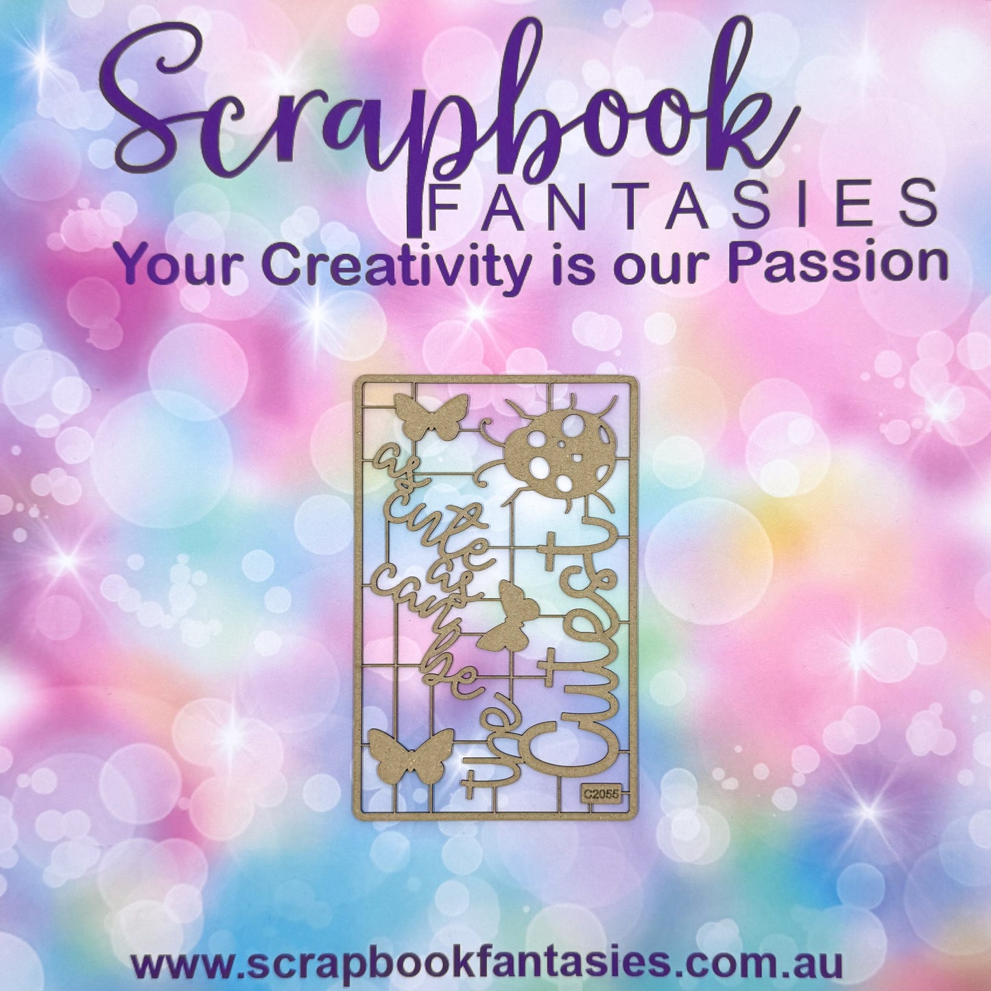 Chippie-Cuts Grey 1.2mm Chipboard 3.5"x5.5" - the Cutest (6 pieces) C2055