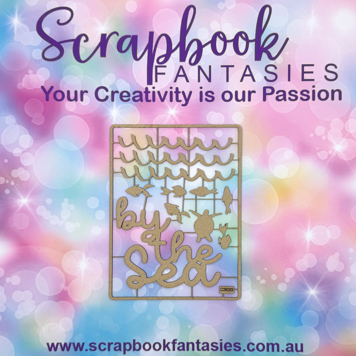 Chippie-Cuts Grey 1.2mm Chipboard 4.5"x6" - By the Sea (11 pieces) C3033