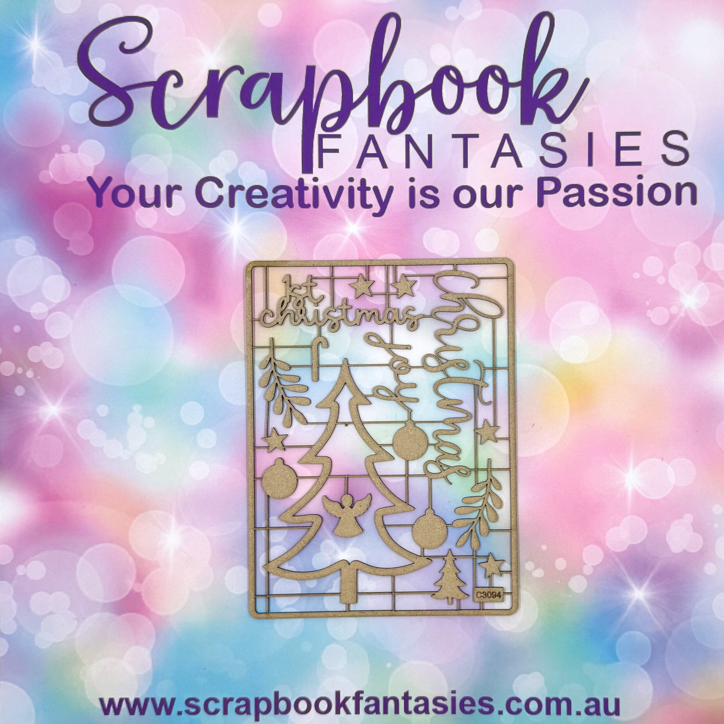 Chippie-Cuts Grey 1.2mm Chipboard 4.5"x6" - Christmas (16 pieces) C3094