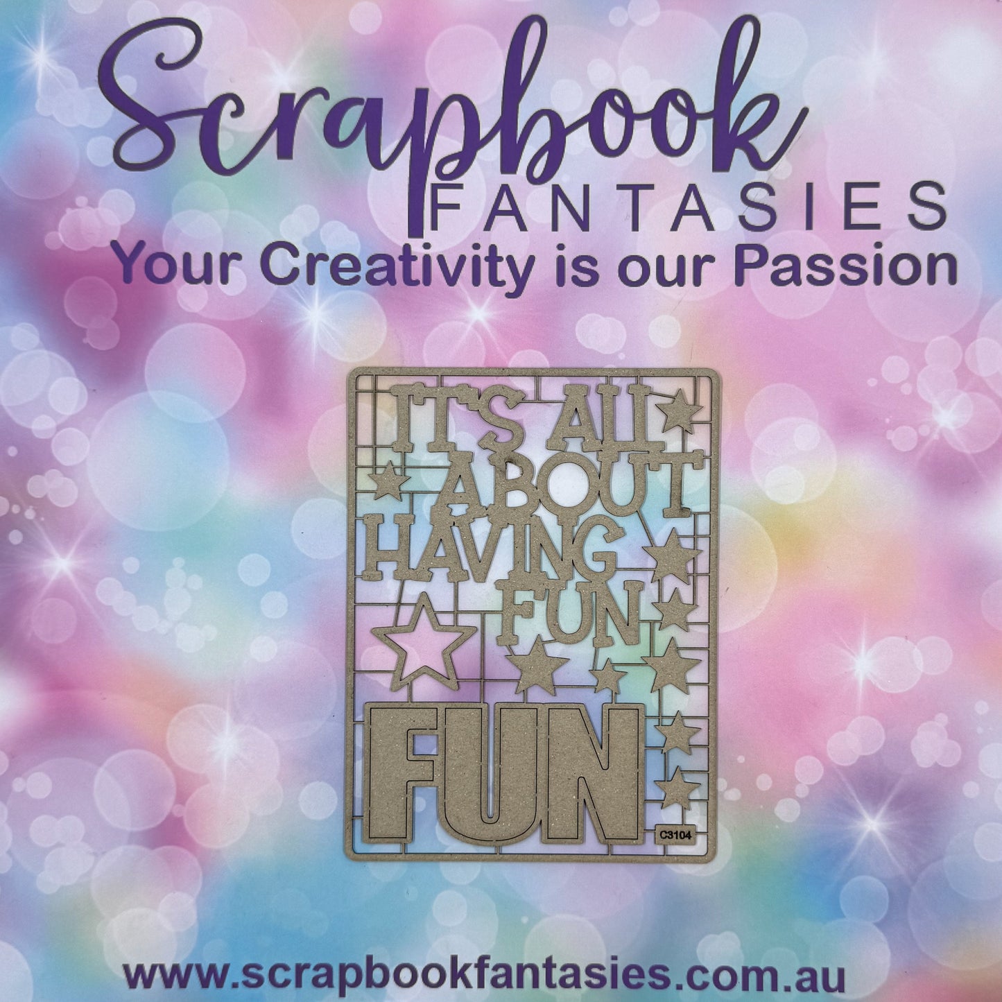 Chippie-Cuts Grey 1.2mm Chipboard 4.5"x6" - Fun (11 pieces) C3104