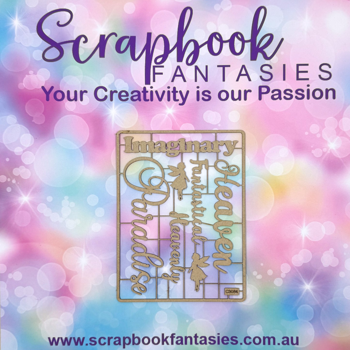 Chippie-Cuts Grey 1.2mm Chipboard 4.5"x6" - Imaginary (7 pieces) C3084