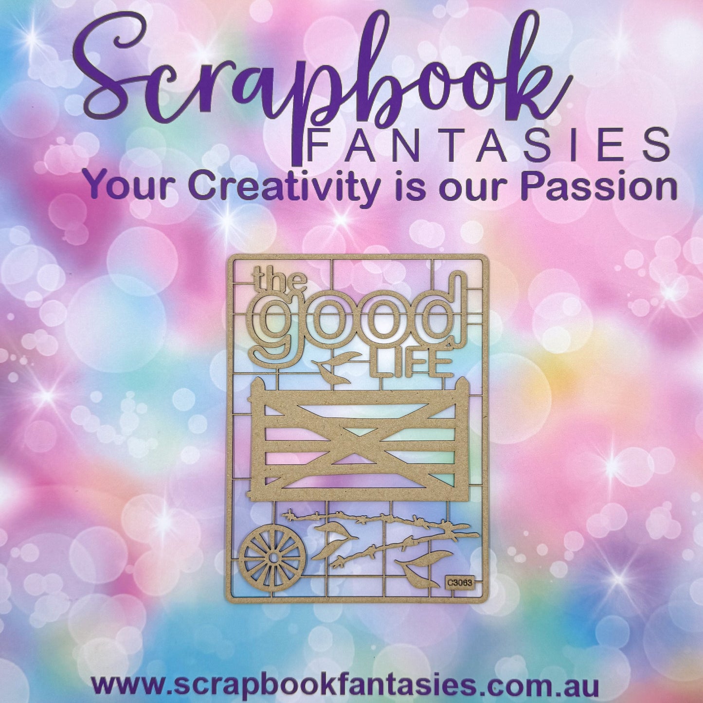 Chippie-Cuts Grey 1.2mm Chipboard 4.5"x6" - the Good Life (7 pieces) C3063