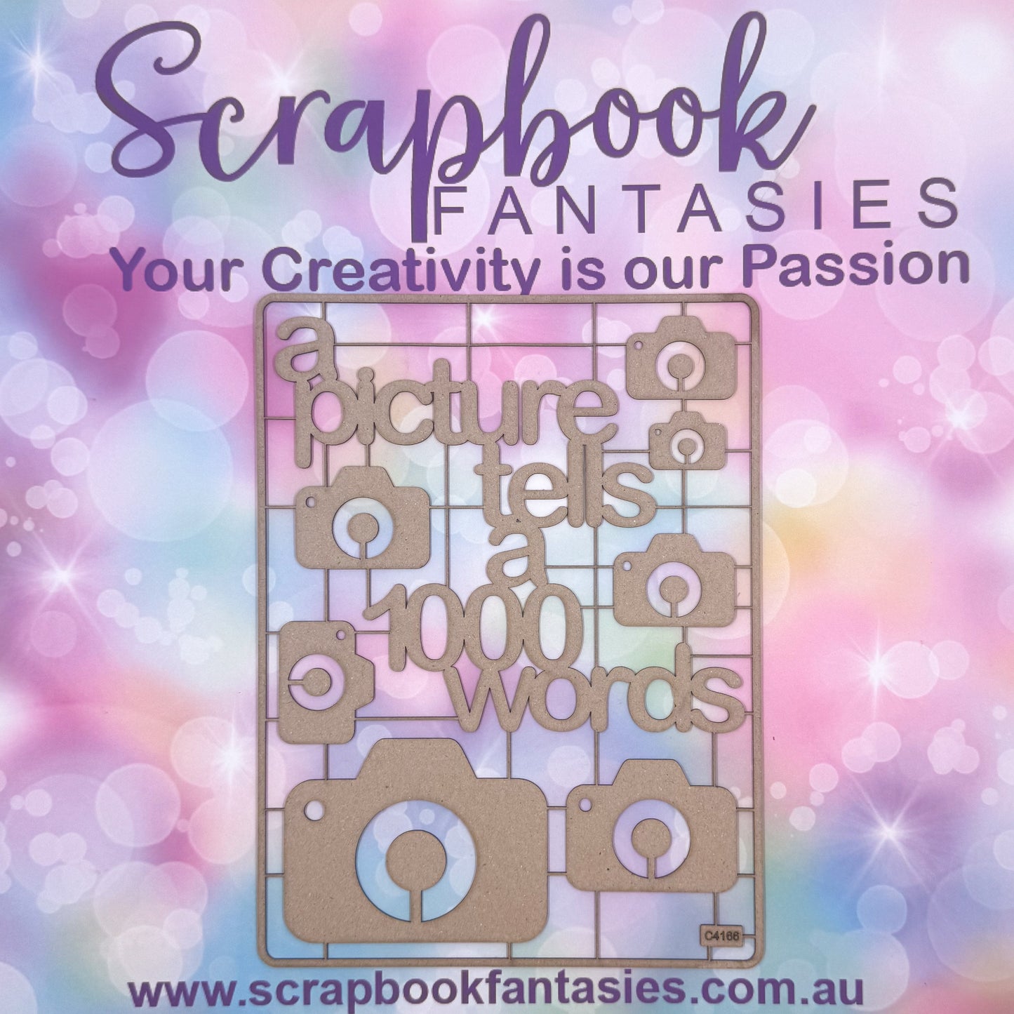 Chippie-Cuts Grey 1.2mm Chipboard 6"x8" - A Picture (8 pieces) C4166