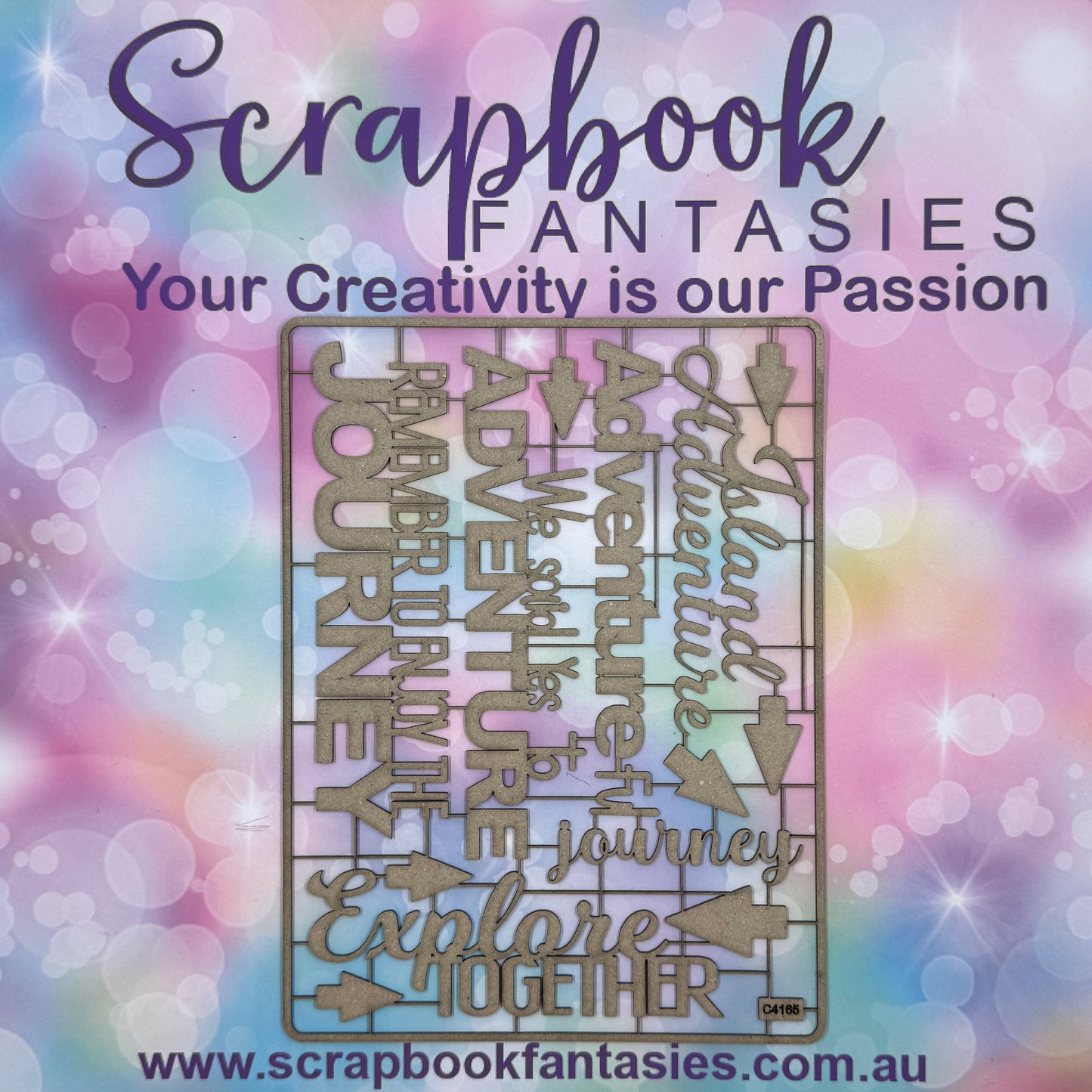 Chippie-Cuts Grey 1.2mm Chipboard 6"x8" - Adventure-ful (13 pieces) C4165