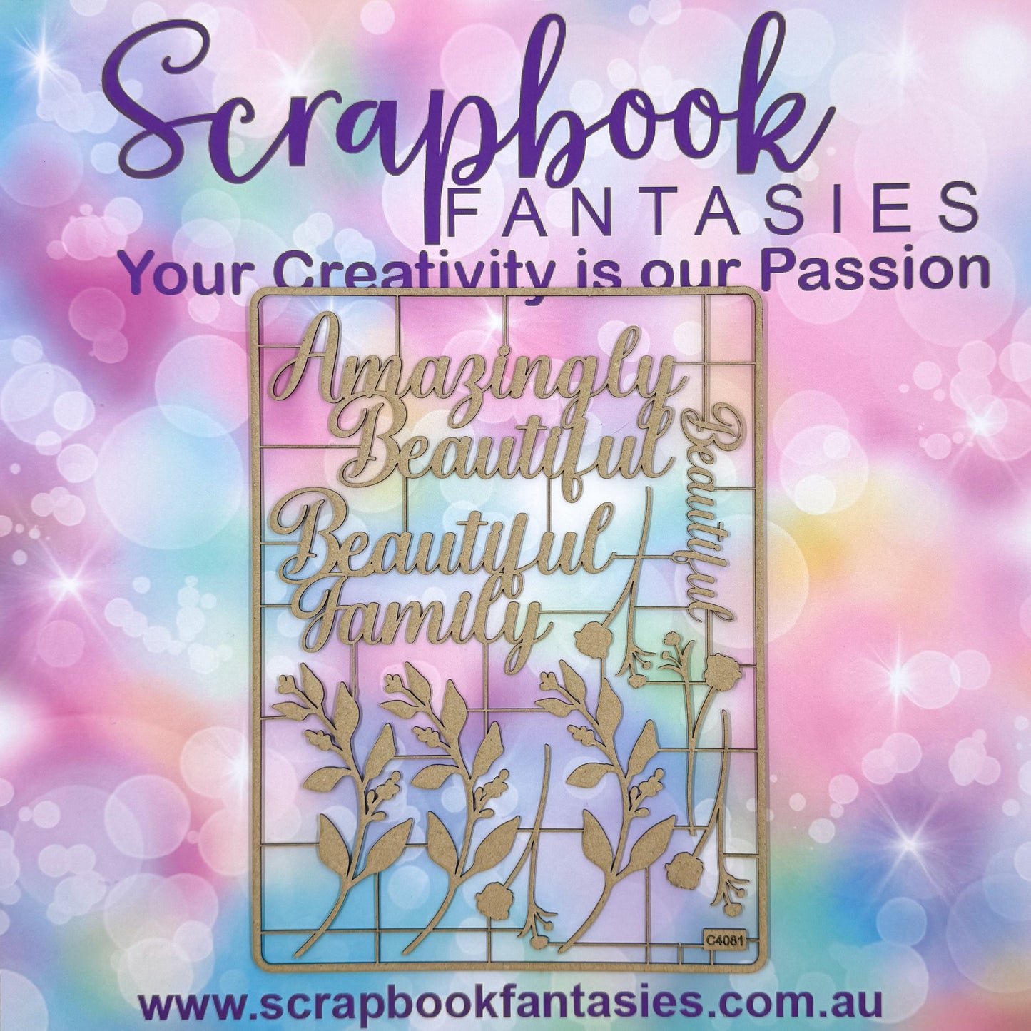 Chippie-Cuts Grey 1.2mm Chipboard 6"x8" - Amazingly Beautiful (10 pieces) C4081