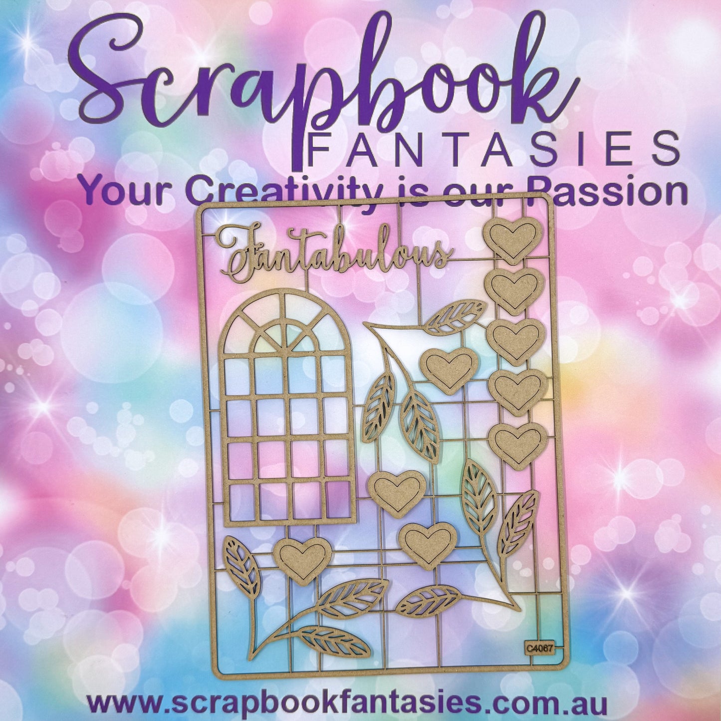 Chippie-Cuts Grey 1.2mm Chipboard 6"x8" - Fantabulous (14 pieces) C4067