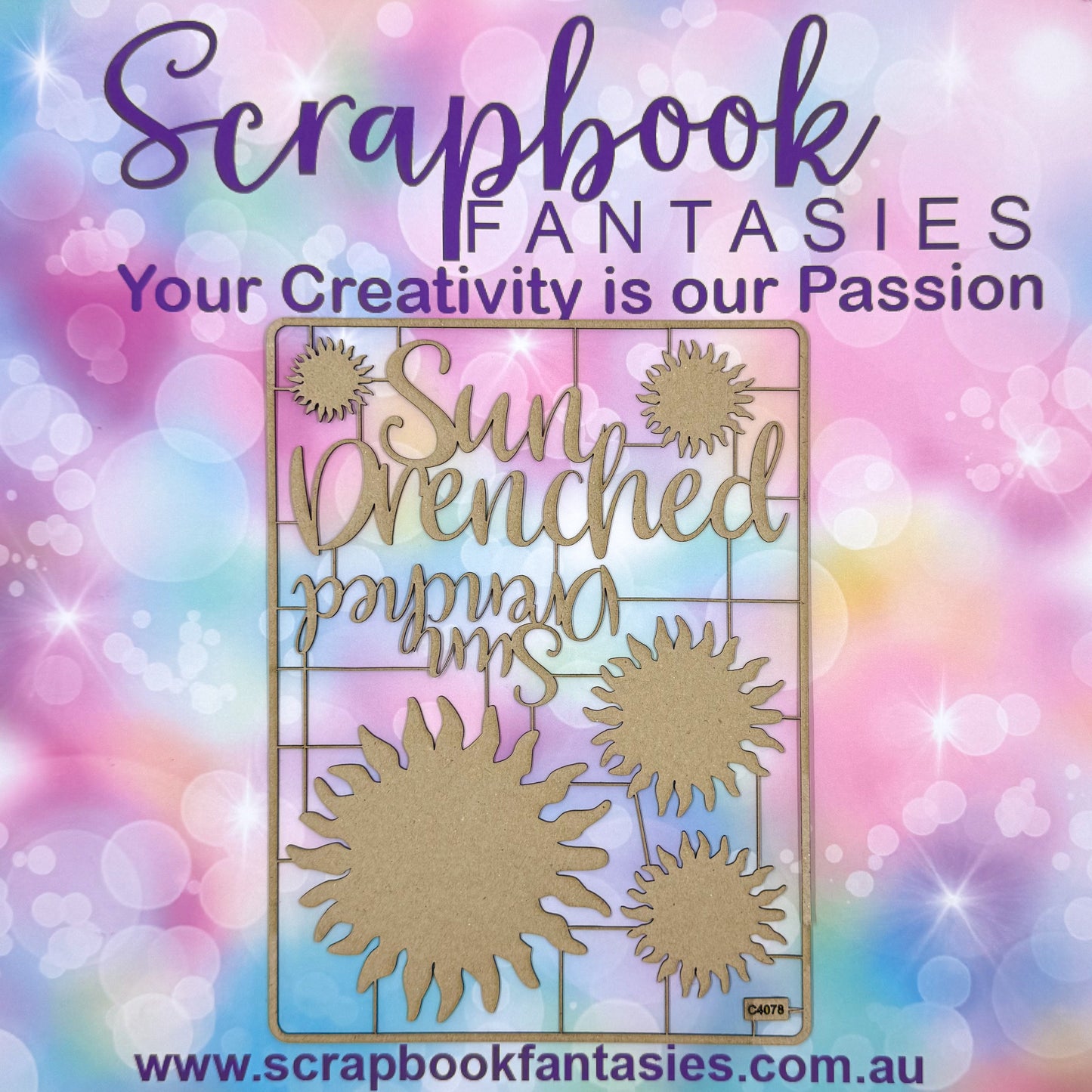 Chippie-Cuts Grey 1.2mm Chipboard 6"x8" - Sun Drenched (7 pieces) C4084