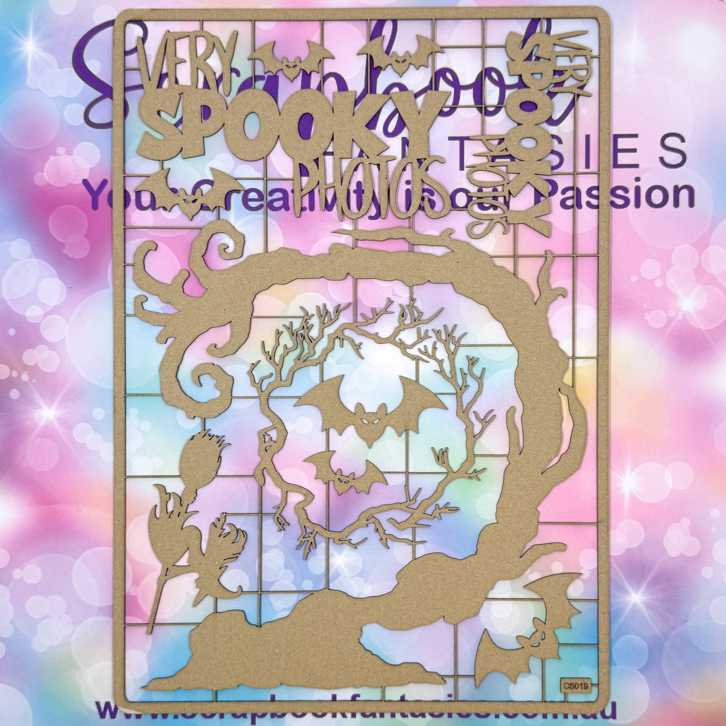 Chippie-Cuts Grey 1.2mm Chipboard 8.25"x11.75" - Very Spooky (11 pieces) C5019