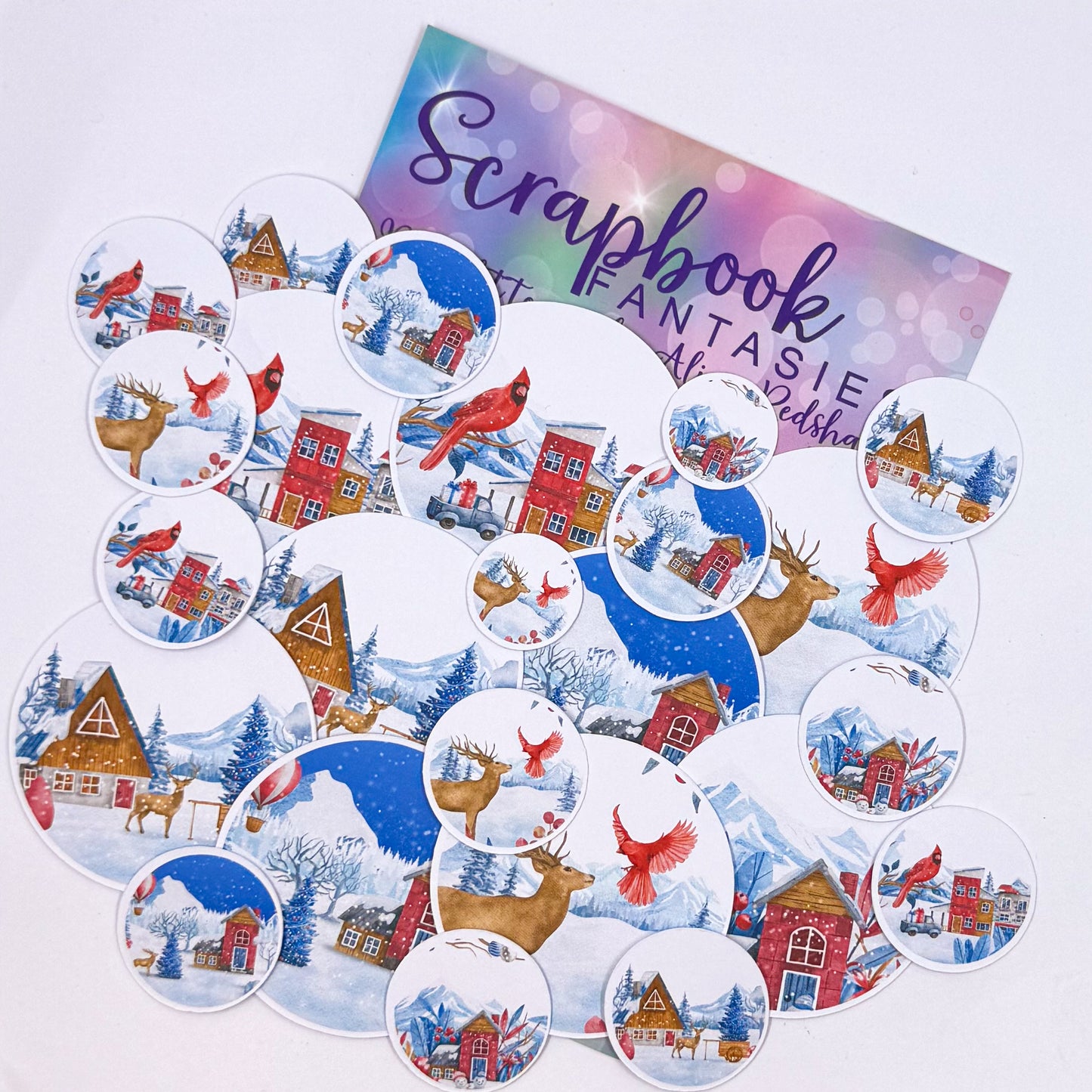 Christmasland Colour-Cuts - Scene Circles (24 pieces) 20710