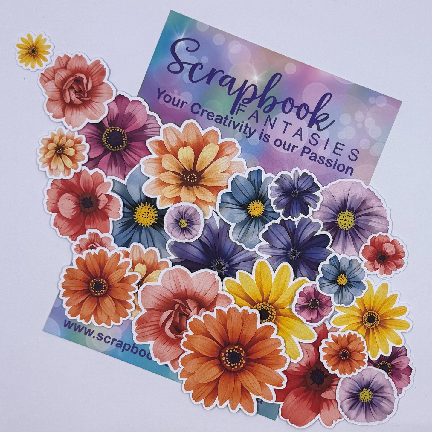 Colour-Cuts - Bright Flowers (over 25 pieces) 20829
