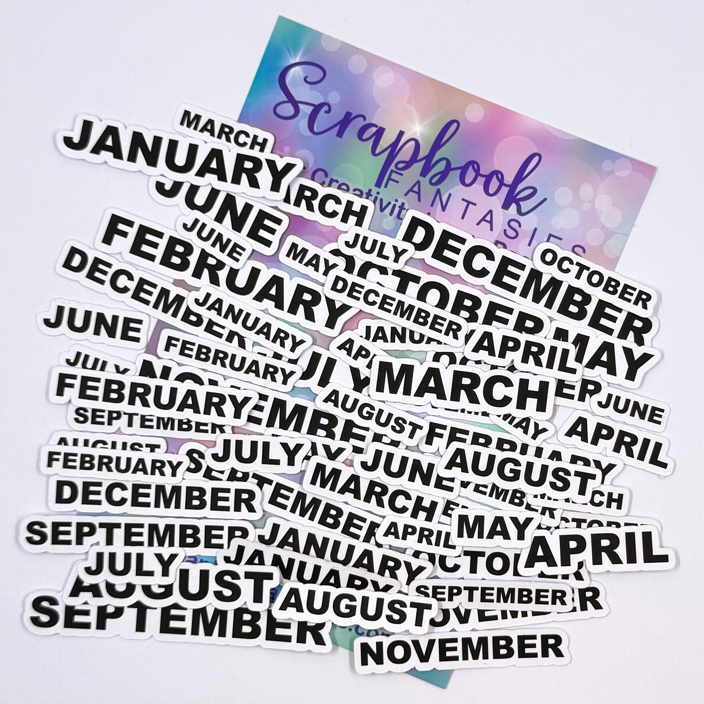 Colour-Cuts - Months - Black - 3 sizes (36 pieces) 20687