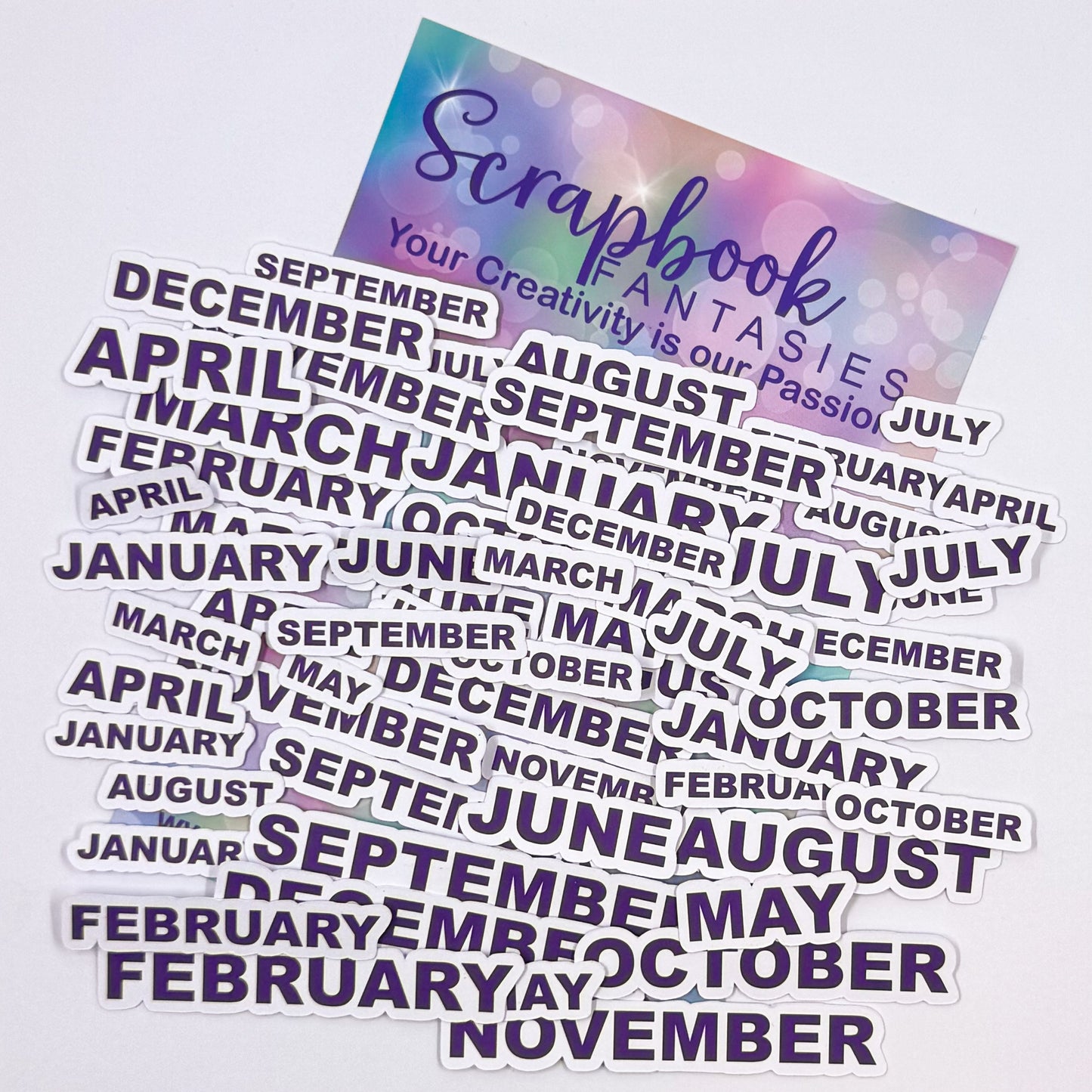 Colour-Cuts - Months - Purple - 3 sizes (36 pieces) 20688