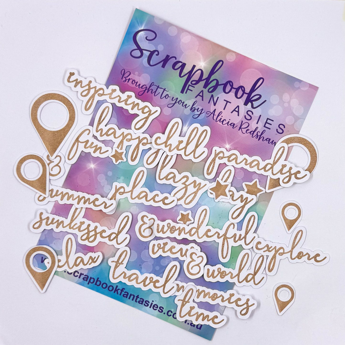 Colour-Cuts Minis - Travel Words - Sand (30 pieces) 20634