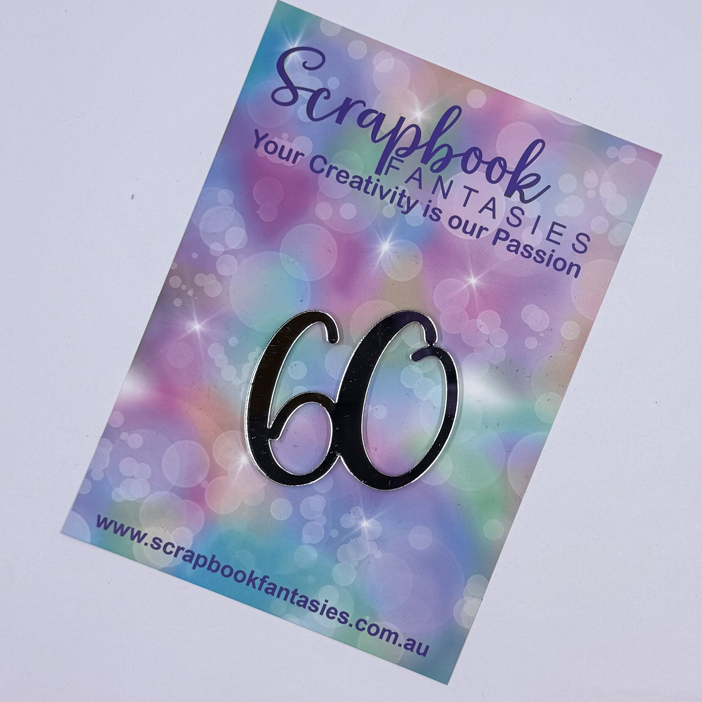 Custom Mirror Number for Cards, Pages, and Cakes - 2" high