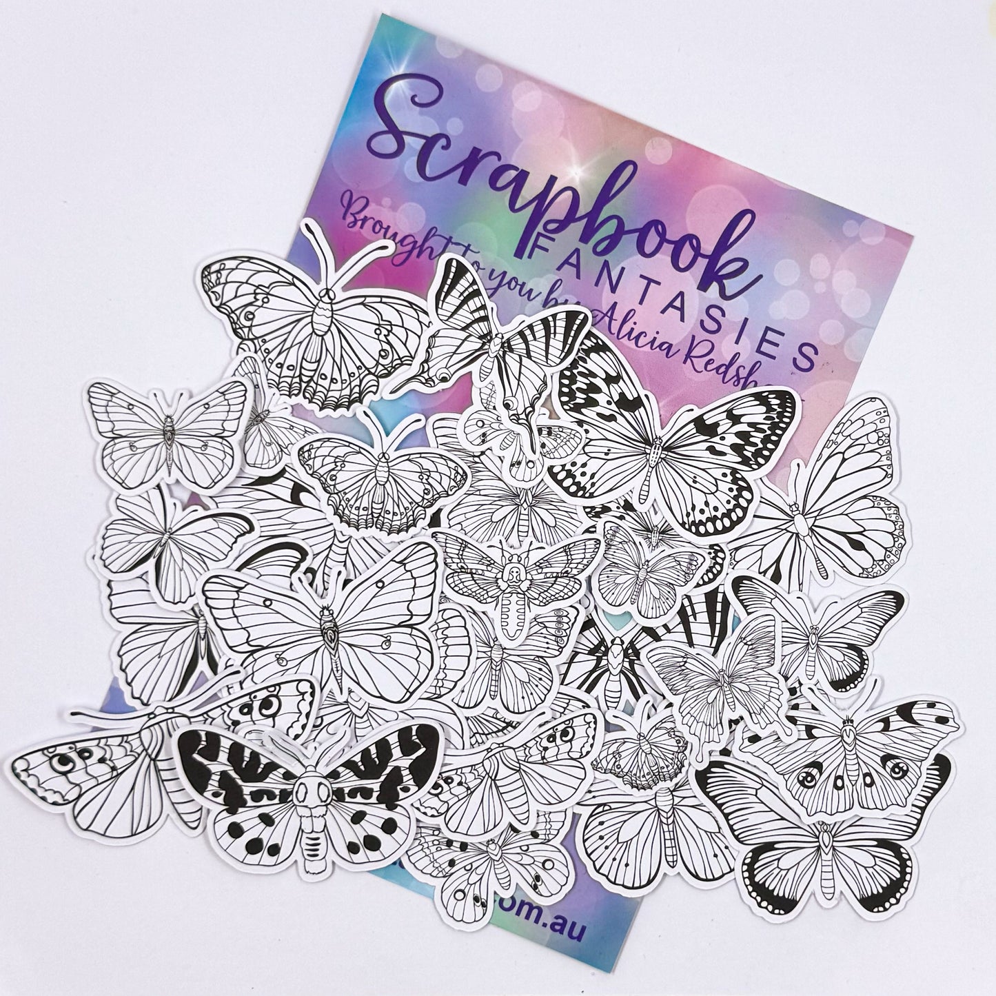 Devoted to Denim Colour-Cuts - Outline Butterflies (32 pieces) 20650