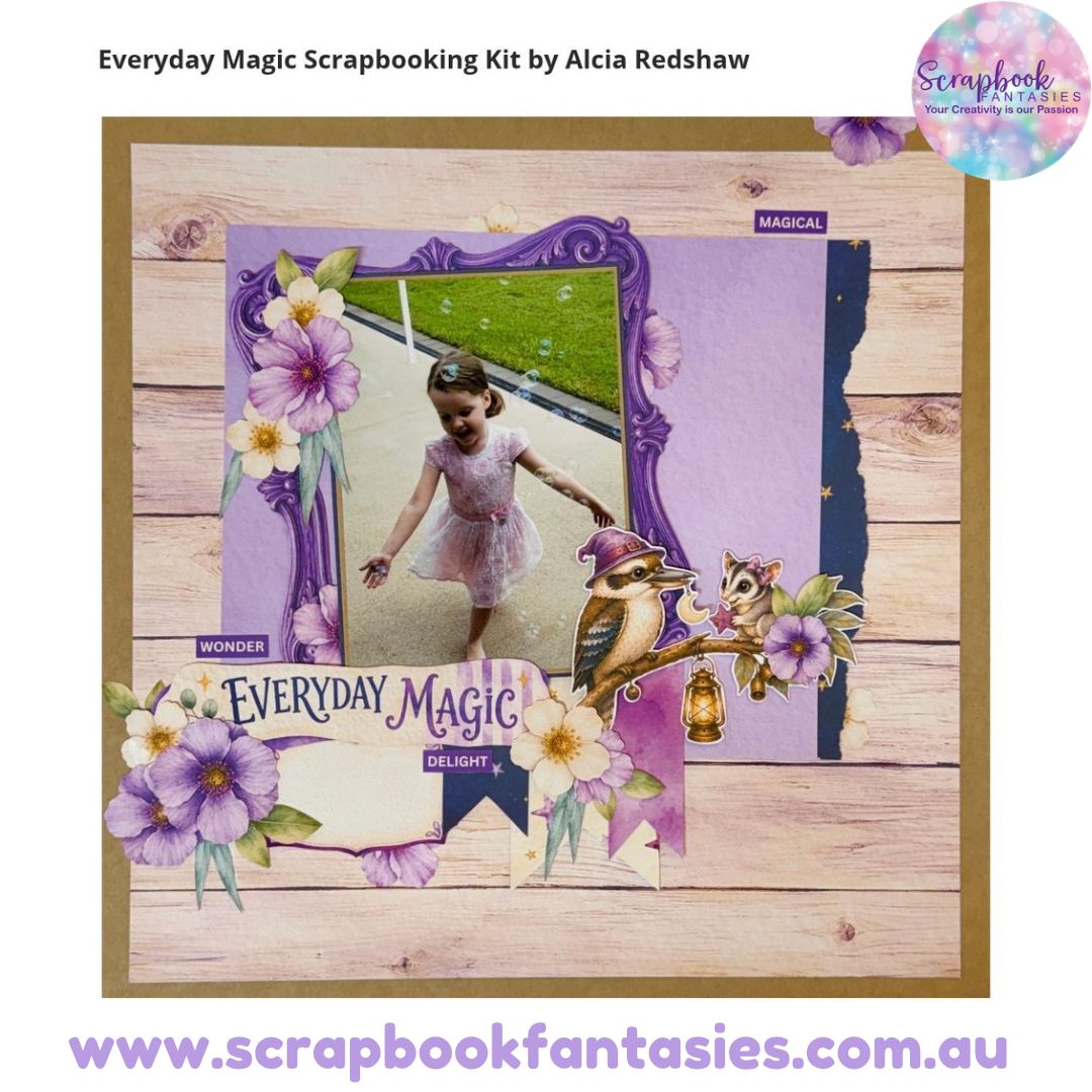 Everyday Magic Scrapbook Layout Kit by Alicia Redshaw (picture only kit)