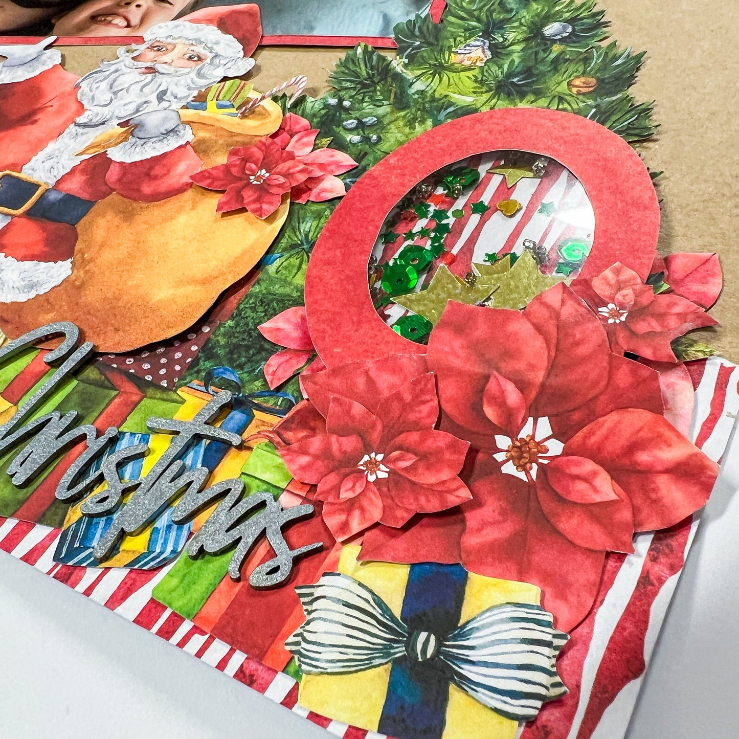 Traditional Christmas Shaker Layout Friday Night Scrap-Along Kit Alicia Redshaw - Friday 20 December 2024