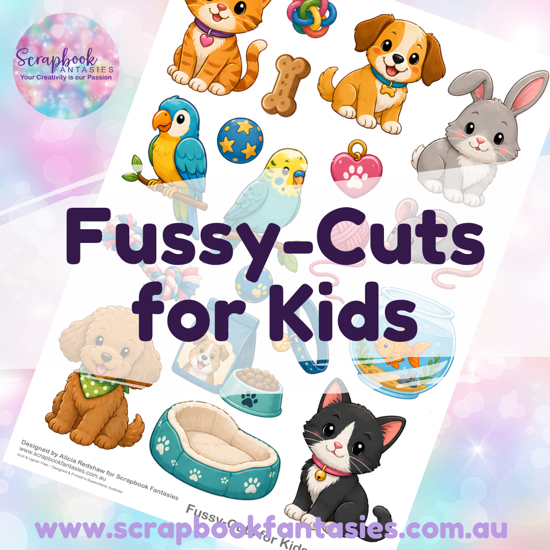 Fussy-Cuts for Kids A4 in Colour - Cute Pets 267000