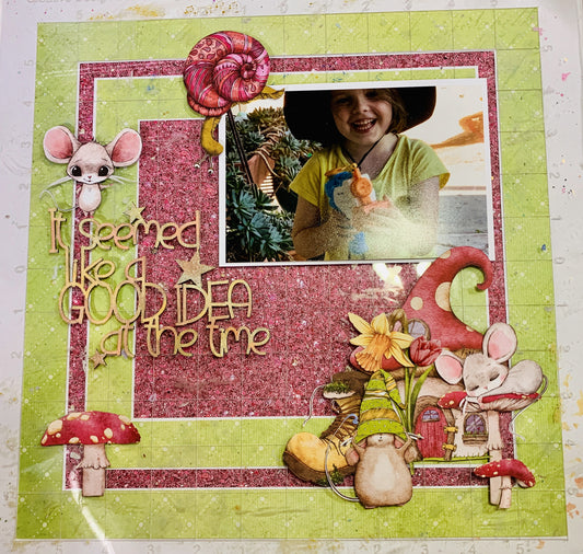 It Seemed  Like A Good Idea at the Time Cutest Garden  Suspended Mat Friday Night Scrap-Along Kit - 10 May 2024