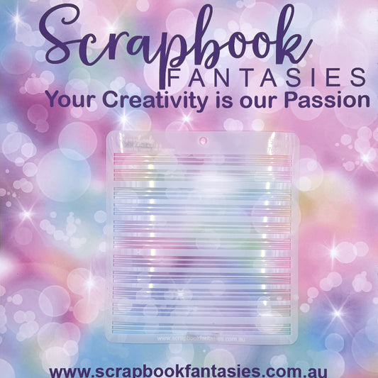 Scrapbook Fantasies Stencil Template Mask - 5.5”x5.5” - Stripes 768087