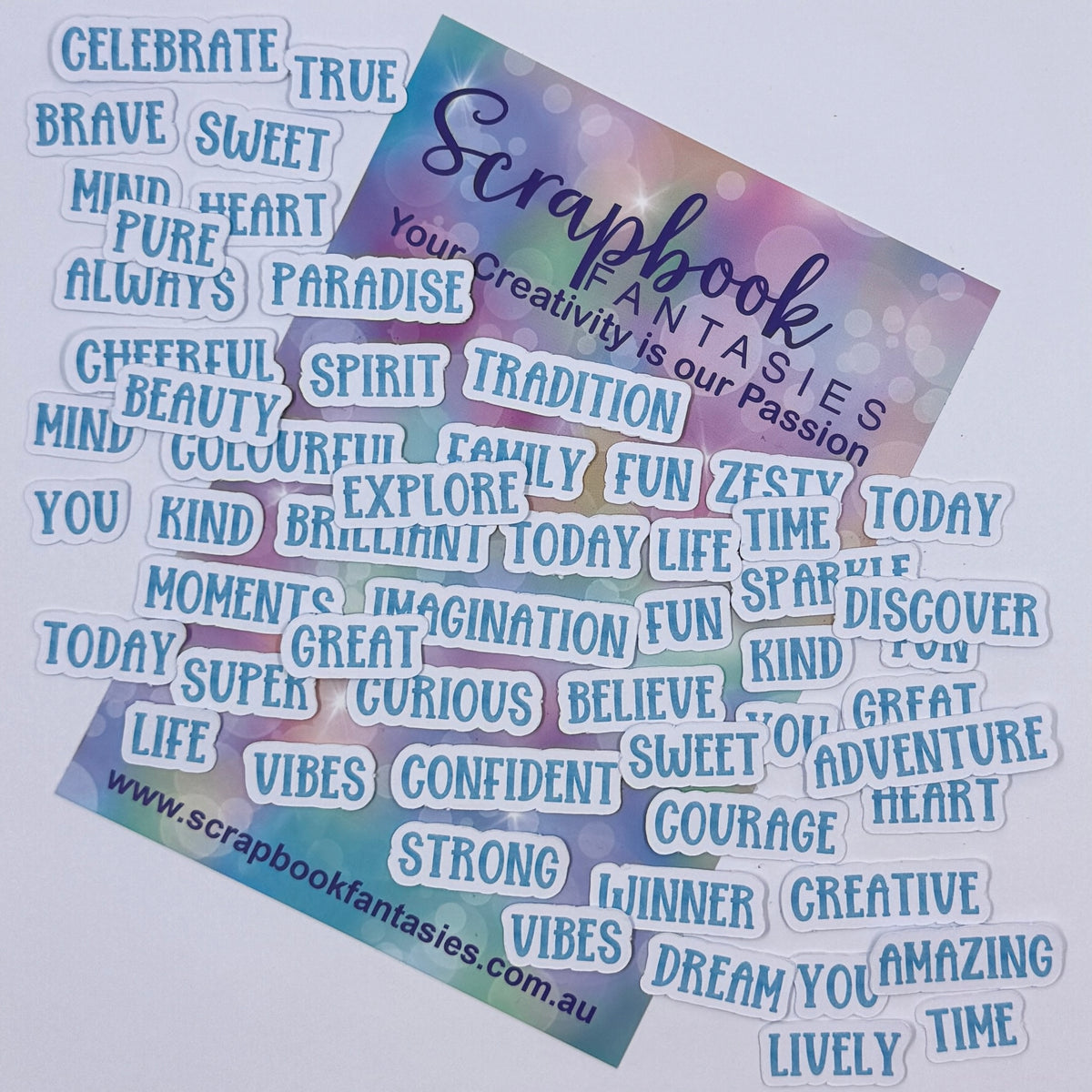 Little Words Colour-Cuts - Generations Blue (over 50 pieces) 20969