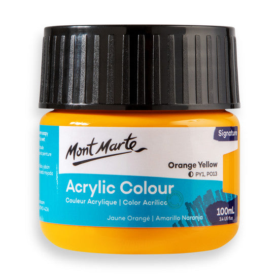 Mont Marte Orange Yellow Acrylic Paint 100ml MSCH1007