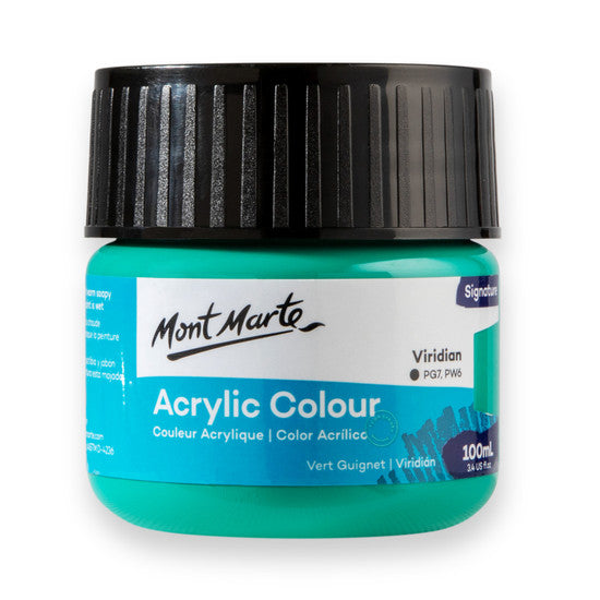 Mont Marte Viridian Acrylic Paint 100ml MSCH1025
