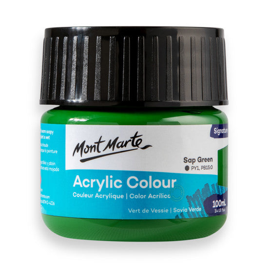 Mont Marte Sap Green Acrylic Paint 100ml MSCH1026