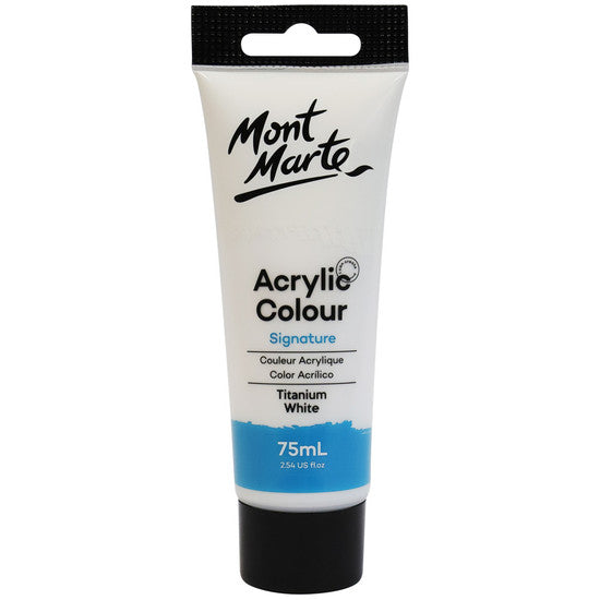 Mont Marte Titanium White Studio Acrylic Paint 75ml (MSCH7501)