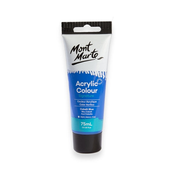 Mont Marte Cobalt Blue Studio Acrylic Paint 75ml MSCH7519