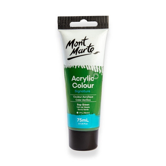 Mont Marte Sap Green Studio Acrylic Paint 75ml MSCH7526