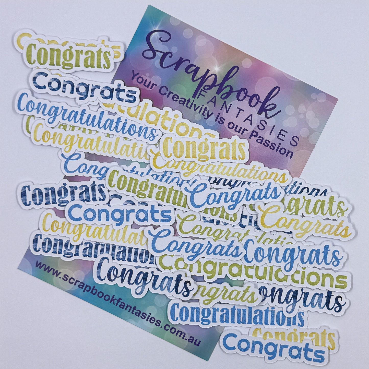 Mediterranean Vibes Colour-Cuts - Congrats & Congratulations (30 pieces) 20874