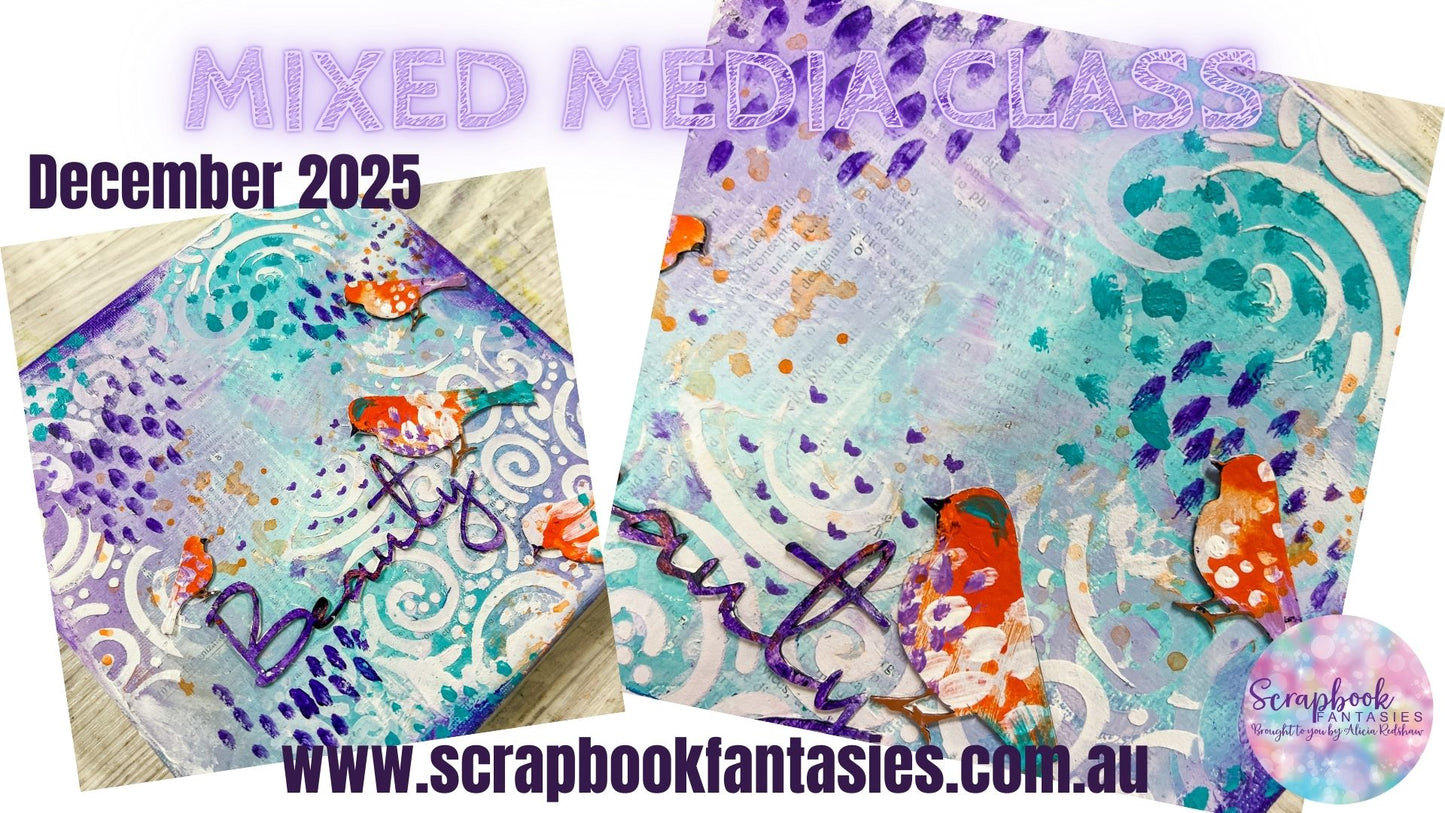 Mixed Media Canvas Class Kit by Naomi-Jon Redshaw - Monday 15 December 2025