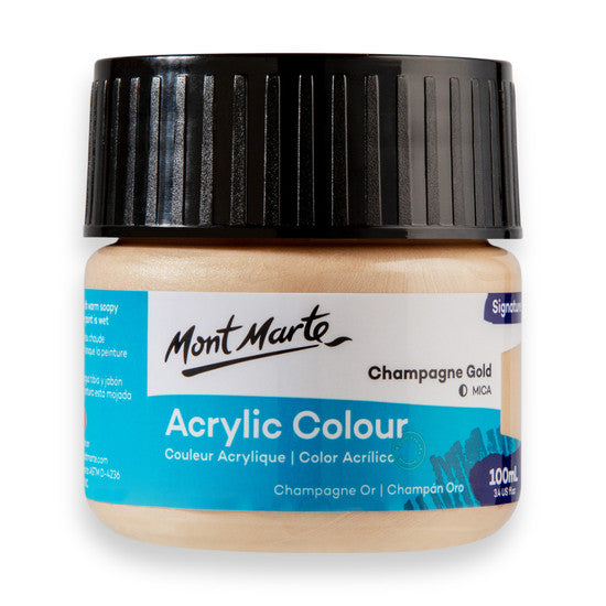 Mont Marte Champagne Gold Acrylic Paint 100ml MSCH1092