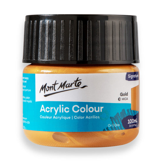Mont Marte Gold Acrylic Paint 100ml MSCH1033