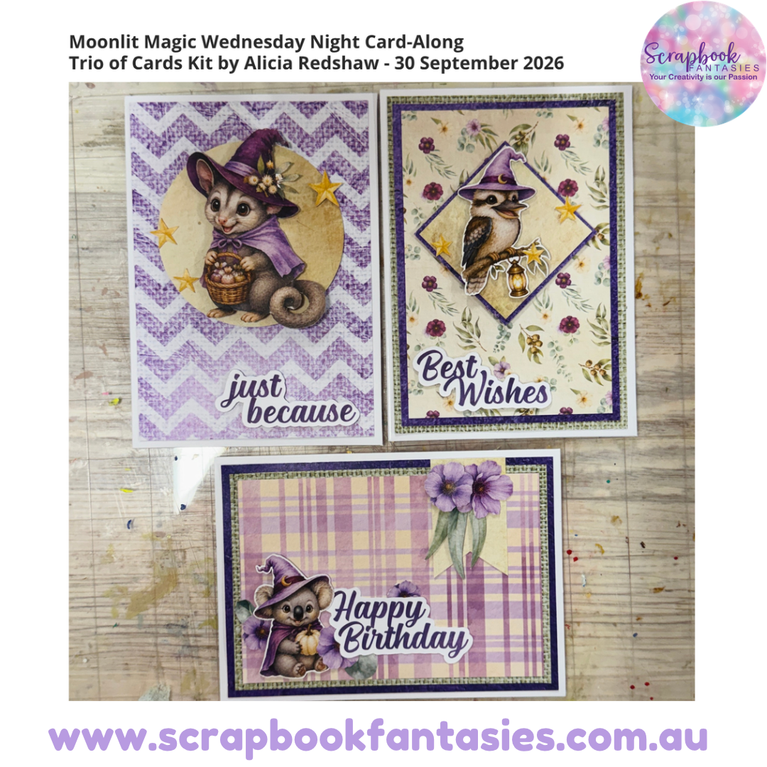 Moonlit Magic Wednesday Night Card-Along - Trio of Cards Kit by Alicia Redshaw - 30 September 2026