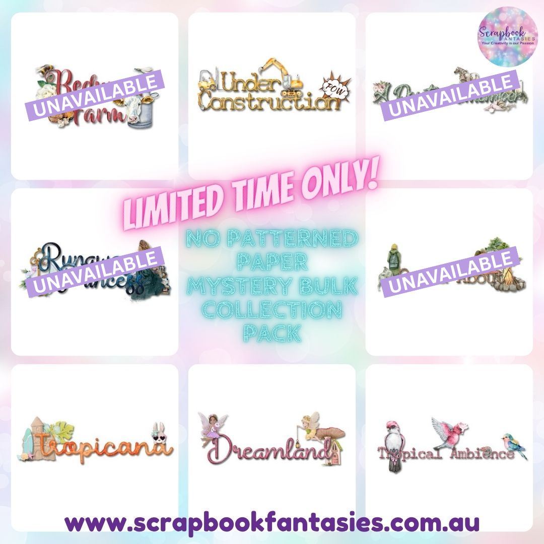 No Patterned Paper Mystery Bulk Collection Pack - Choose your own Collection - LIMITED TIME ONLY!