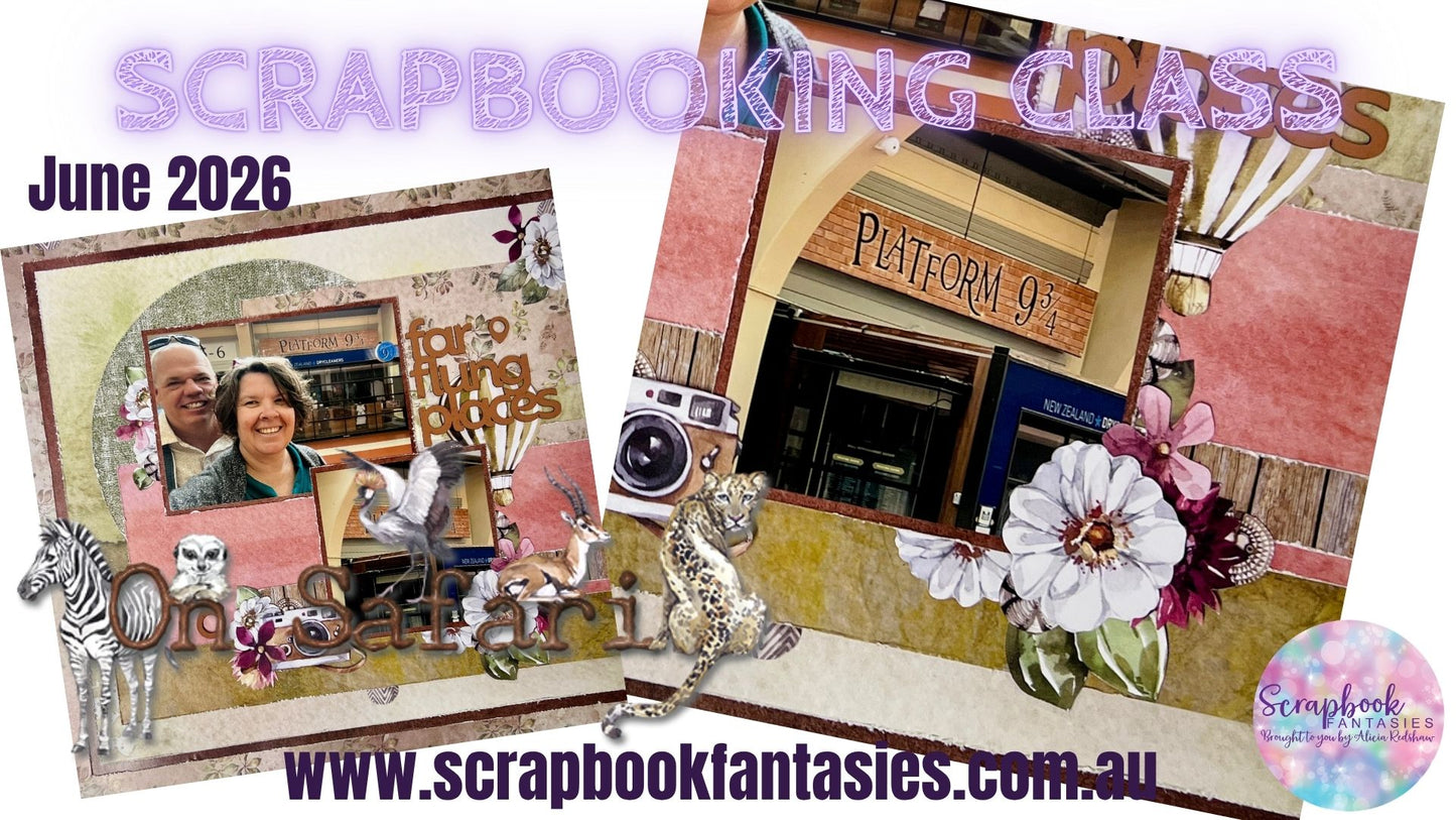 On Safari Tuesday Night Scrap-Along Scrapbook Layout Kit by Alicia Redshaw - 23 June 2026