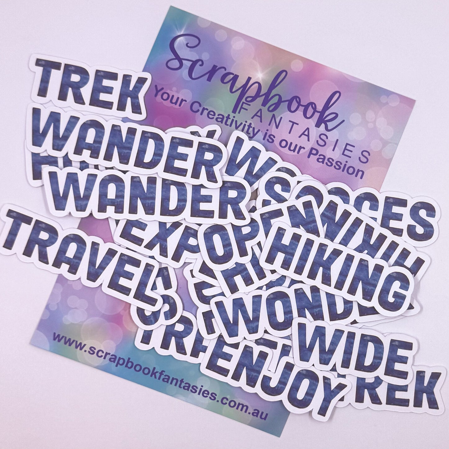 Out & About Colour-Cuts - Fishing Fun Navy Words (24 pieces) 20727