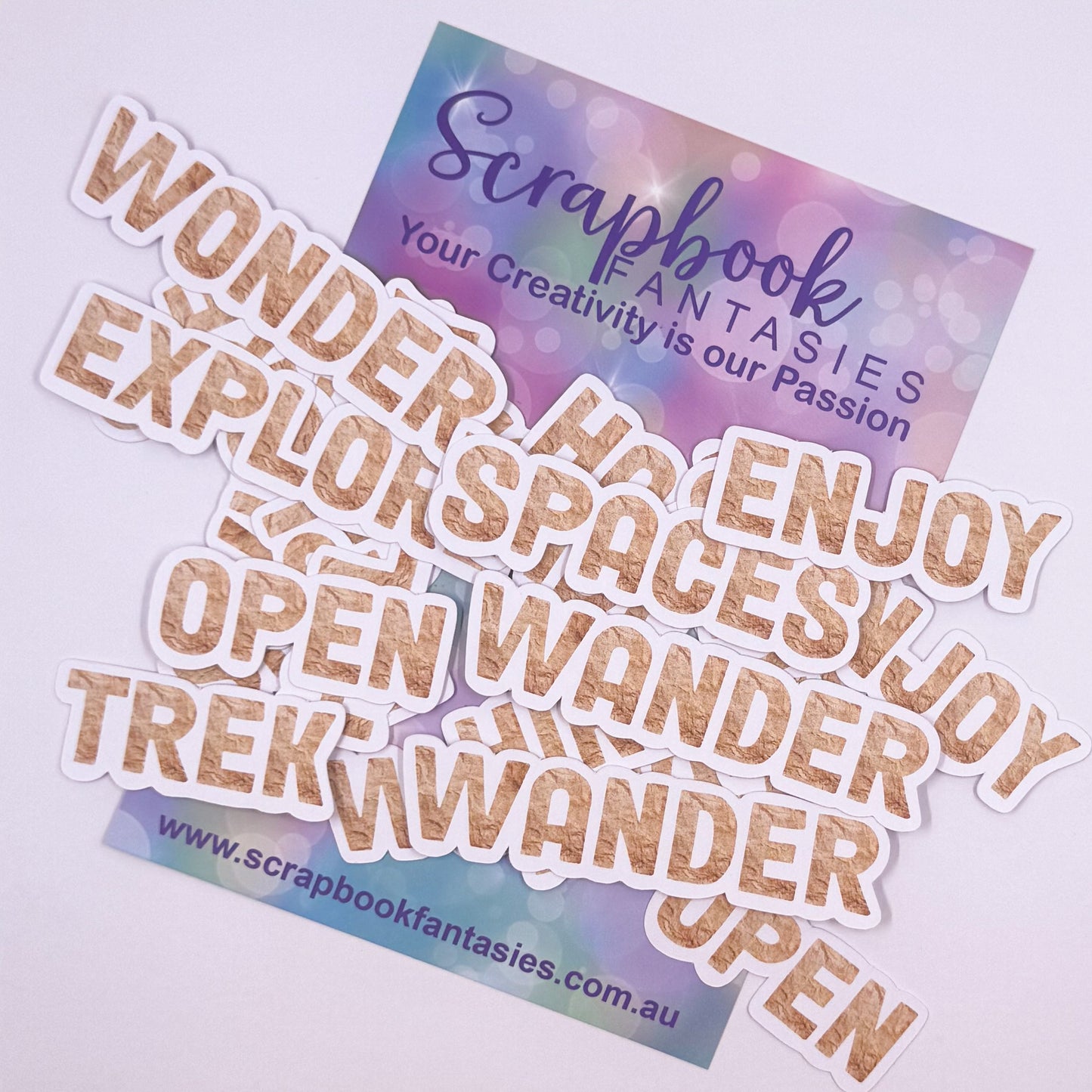 Out & About Colour-Cuts - Western Girl Crinkled Paper Words (24 pieces) 20728