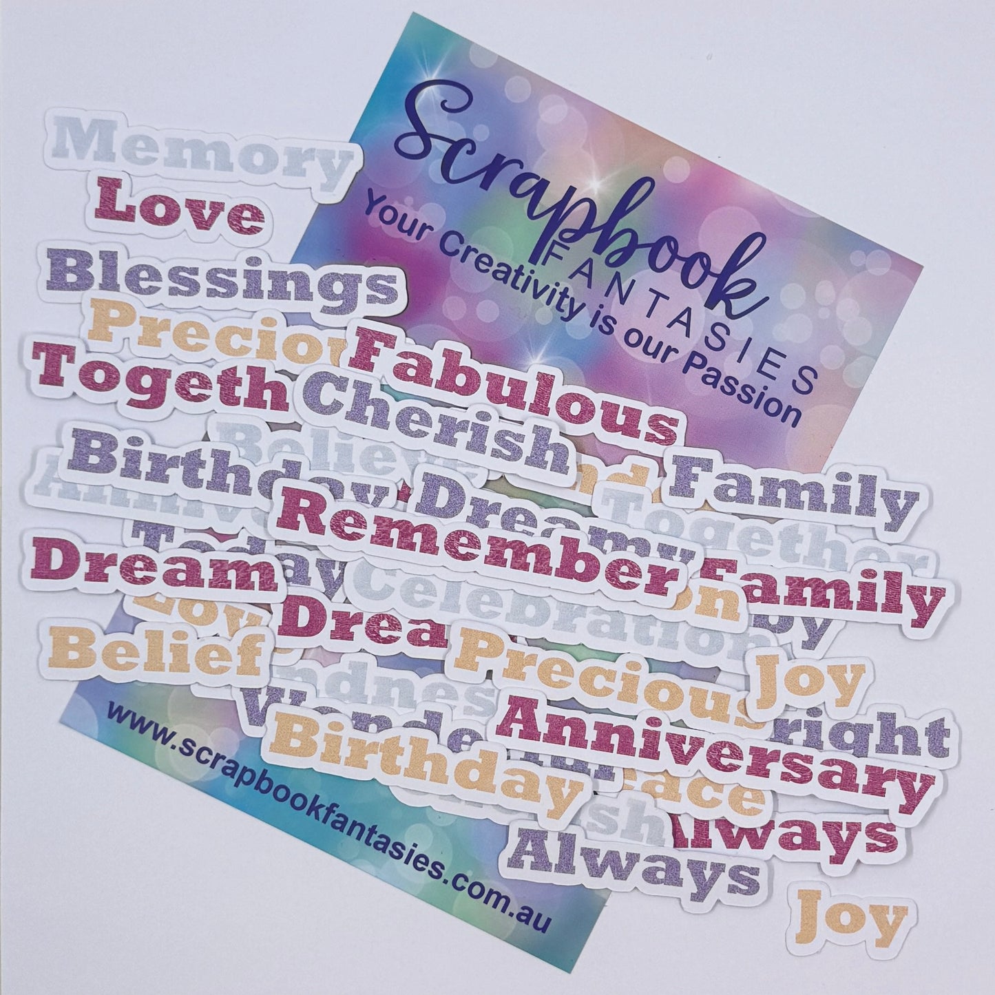 Patchwork Friends Colour-Cuts - Family Words (over 37 pieces) 20882