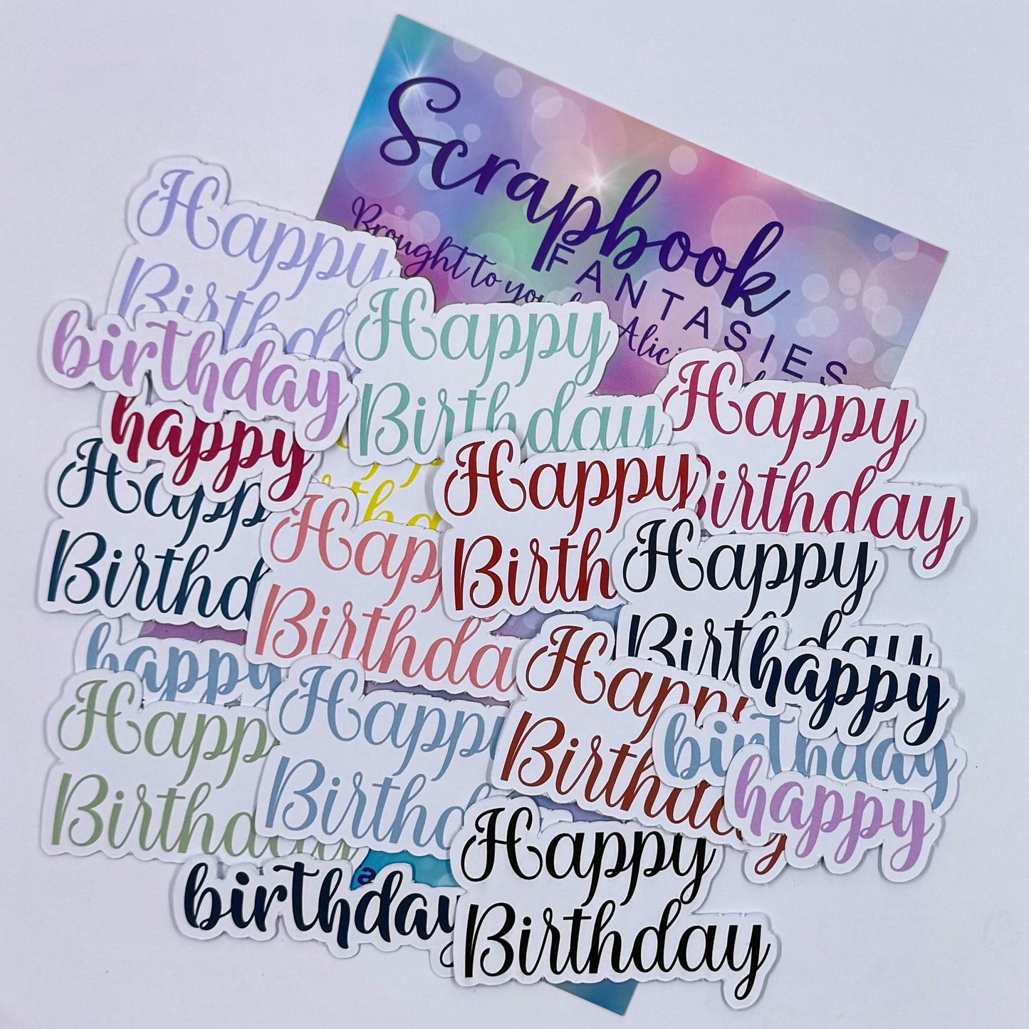 Glamorous - Happy Birthday Sentiments Colour-Cuts (19 pieces) 11643